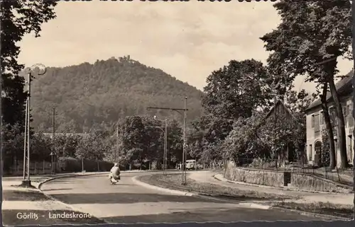 Görlitz, Landeskrone, Kradfahrer, Omnibus, ungelaufen