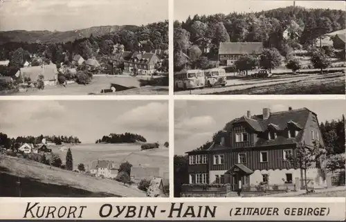 Oybin Hain, vue de la ville, incurvée