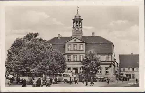 Bad Düben, Rathaus, Omnibusse, gelaufen