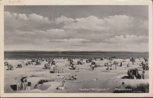 Heringsdorf, bain de mer, vie de plage, couru 1952