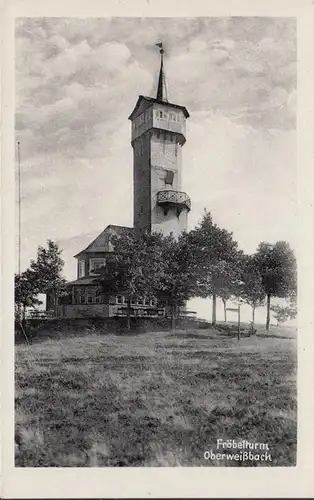 Oberweißbach, Fröbelturm mit Berggaststätte, ungelaufen