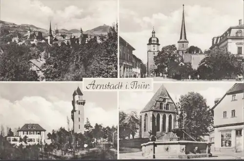 Arnstadt, vue de la ville, incurvée