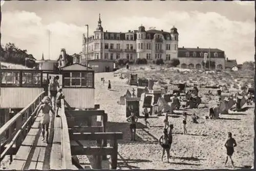 AK Zinnowitz, Brücke, Hotel, Strand, ungelaufen