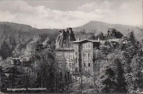 Johnsdorf, Berggaststätte Nonnenfelsen, gelaufen 1957