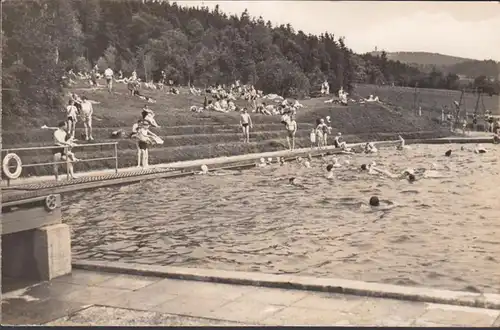 Jonsdorf, piscine de montagne avec haute forêt, couru en 1963