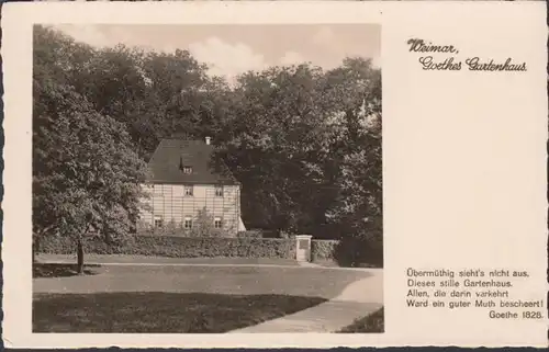 Weimar, Goethes Gartenhaus, ungelaufen
