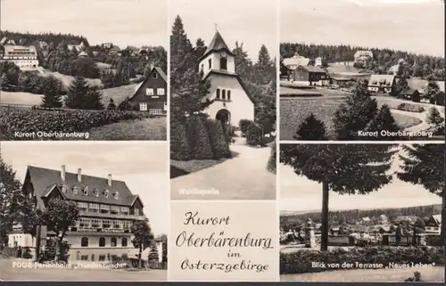 Oberbärenburg, Waldkapelle, Ferienheim Friedenswacht, Kurort, gelaufen 1962