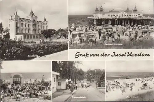 Insel Usedom, Zinnowitz, Ahlbeck, Bansin, Trassenheide, gelaufen 1977