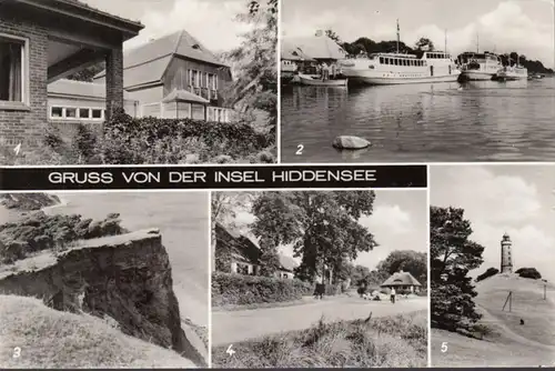 Ile de Hiddensee, Mémorial, Port, phare, couru 1980