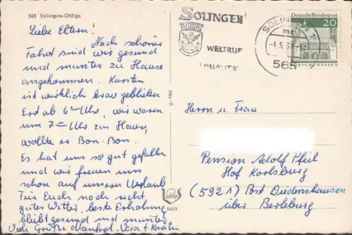 Solingen Ohligs, Rathaus, Bahnstrasse, Klinik, Wilhelmplatz, Minigolf, gelaufen 1968