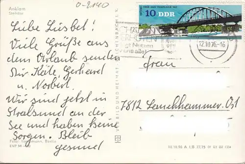 Anklam, Steintor, gelaufen 1976