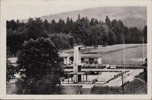 Friedrichroda, Schwimmbad, gelaufen 1955