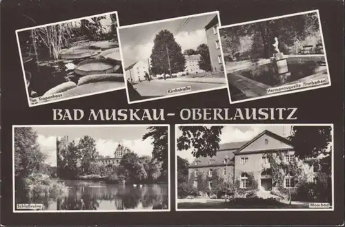 Bad Muskau, Maison tropicale, Kirchstrasse, Moorbad, Ruine, couru 1967