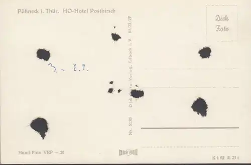 Pössneck, HO Hotel Posthirsch, ungelaufen