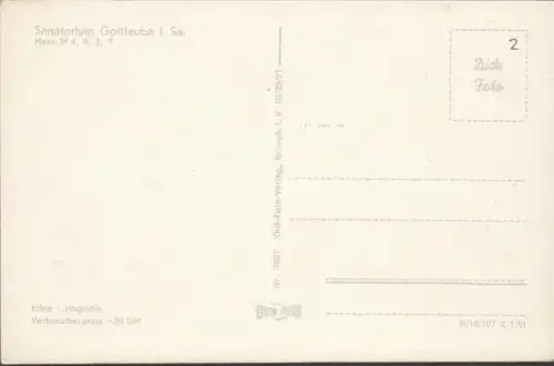 Bad Gottleuba, Sanatorium, Haus 4, 5, 6, 7, ungelaufen