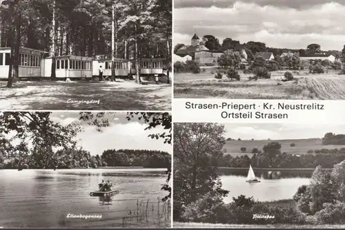 Wesenberg, Strasen, Campingdorf, Ellenbogensee, Pälitzsee, gelaufen 1984