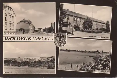 Woldegk, Bahnhofstrasse, Oberschule, Woldegker See, gelaufen 1965