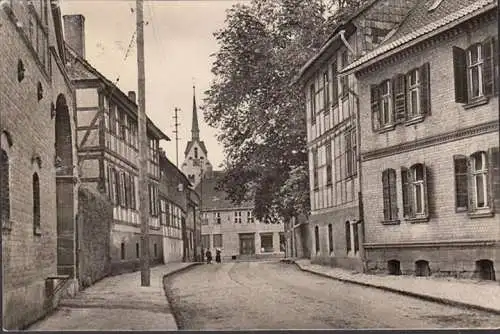 AK Pabstdorf, Dorfmitte, Straßenpartie, gelaufen 1967