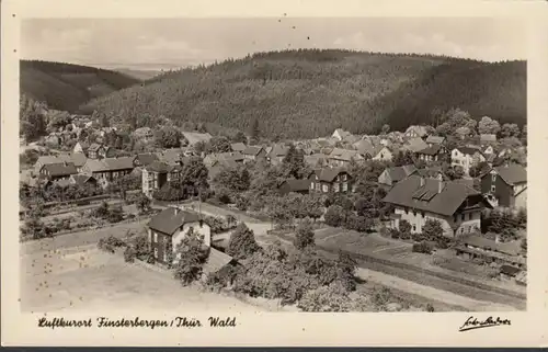 Finsterbergen, Blick von der Kurhausterrasse, gelaufen 1956