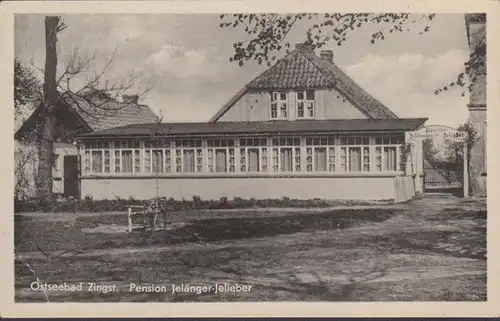 Zingst, Pension Jelänger Jelieber, gelaufen 1958