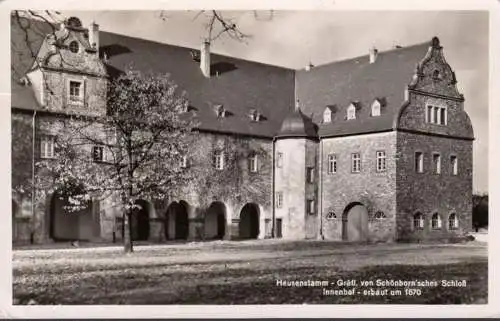 Heusenstamm, Schönborn`sches Schloss, Innenhof, gelaufen 1959