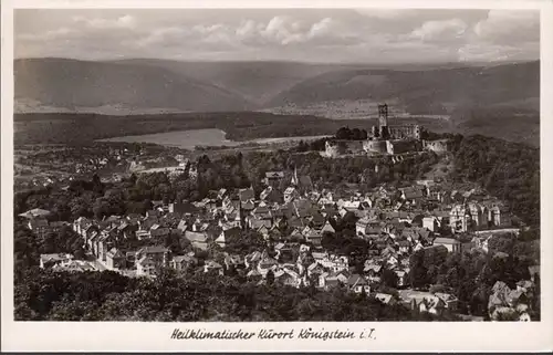 Königstein, vue de la ville, couru en 1953