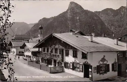 Oberammergau, Pfarrkirche und Kofel, ungelaufen