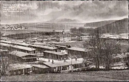 Münsingen, Truppenübungsplatz bei Regen, gelaufen 196?