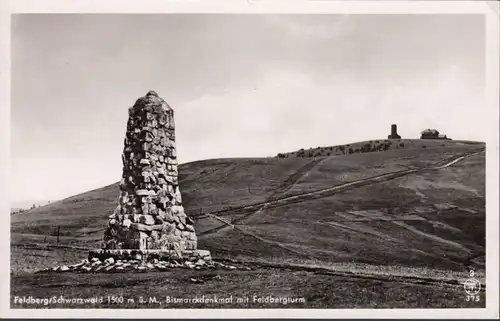 Feldberg, Bismarckdenkmal mit Feldbergturm, gelaufen 195?