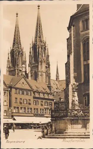 Regensburg, Neupfarrplatz, gelaufen 1954