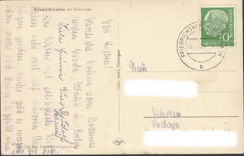 Friedrichshafen, Stadtansicht, gelaufen 195?