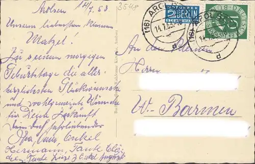 Bad Arolsen, Am Wildkamp, gelaufen 1953