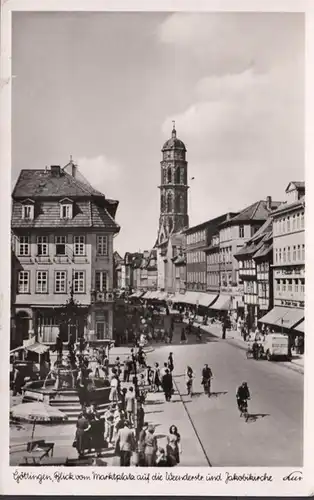 Göttingen, Weenderstrasse et Jakobikirche, couru en 1957