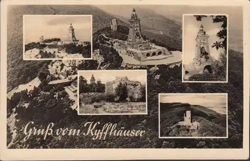 Gruss vom Kyffhäuser, Mehrbild, gelaufen 1958