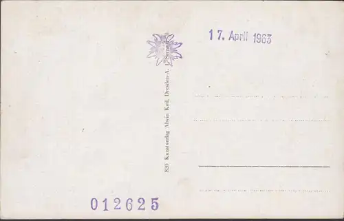 Edmundsklam, Elbsanstein, bateau, inachevé- date 1963 avec numéro de carte