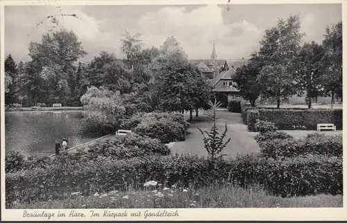 Braunlage, Im Kurpark mit Gondelteich, gelaufen 1959