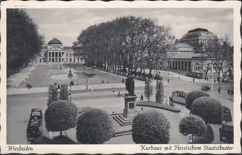 Wiesbaden, Kurhaus mit Staatstheater, gelaufen 1954