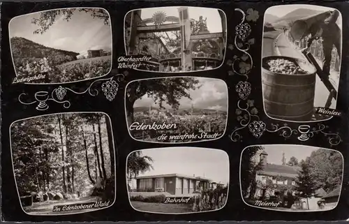 Edenkoben, Meierhof, Bahnhof, Oberhaardter Weinfest, Wald, gelaufen 1963