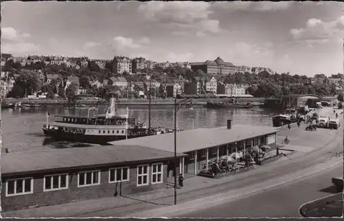 Flensburg, Am Hafen, Promenade, gelaufen 1956