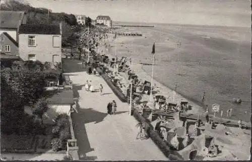 Wyk auf Föhr, Strand mit Promenade, ungelaufen