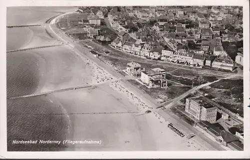 Norderney, Fliegeraufnahme, gelaufen 1949