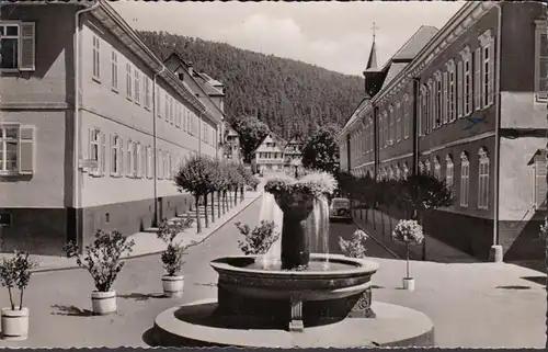 Bad Teinach, vue du portail de l'hôtel, couru en 1955