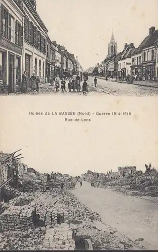 Ruines de La Bassée, Rue de Lens, non circulé