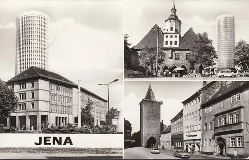 Jena, Hochhaus, Rathaus, Johannisstrasse, gelaufen 1977