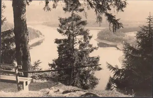 Blick vom Luchsloch auf die Bleiloch Talsperre, ungelaufen