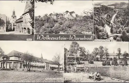 Wolkenstein-Warmbad, Schwimmbad, Markt, Pawlow Haus, ungelaufen