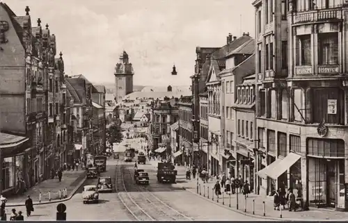 Plauen, Bahnhofstrasse, Strassenbahn, couru 1967