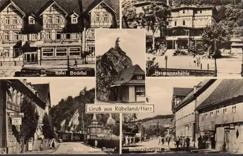 Rübeland, Hotel Bodetal, Hermannshöhle, Hotel Grüne Tanne, gelaufen 1959