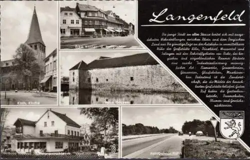 Langenfeld, Kölner- und Hauptstrasse, Haus Graven, Autobahnauffahrt, Schwanenmühle, ungelaufen