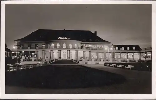 Travemünde, Casino bei Nacht, gelaufen 1954